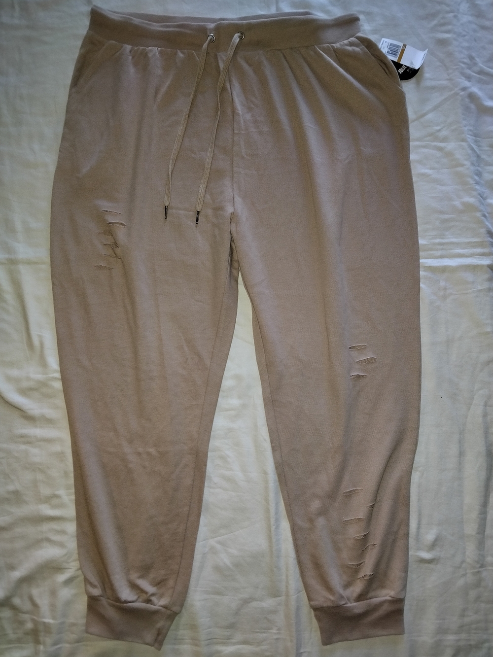 Taupe Drawstring Jogger Pants